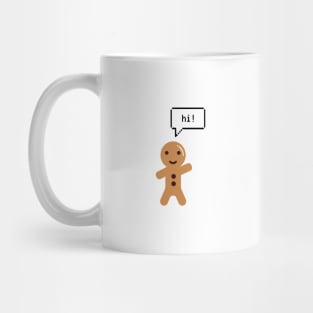 Mini Cute Gingerbread Man Saying Hi Mug